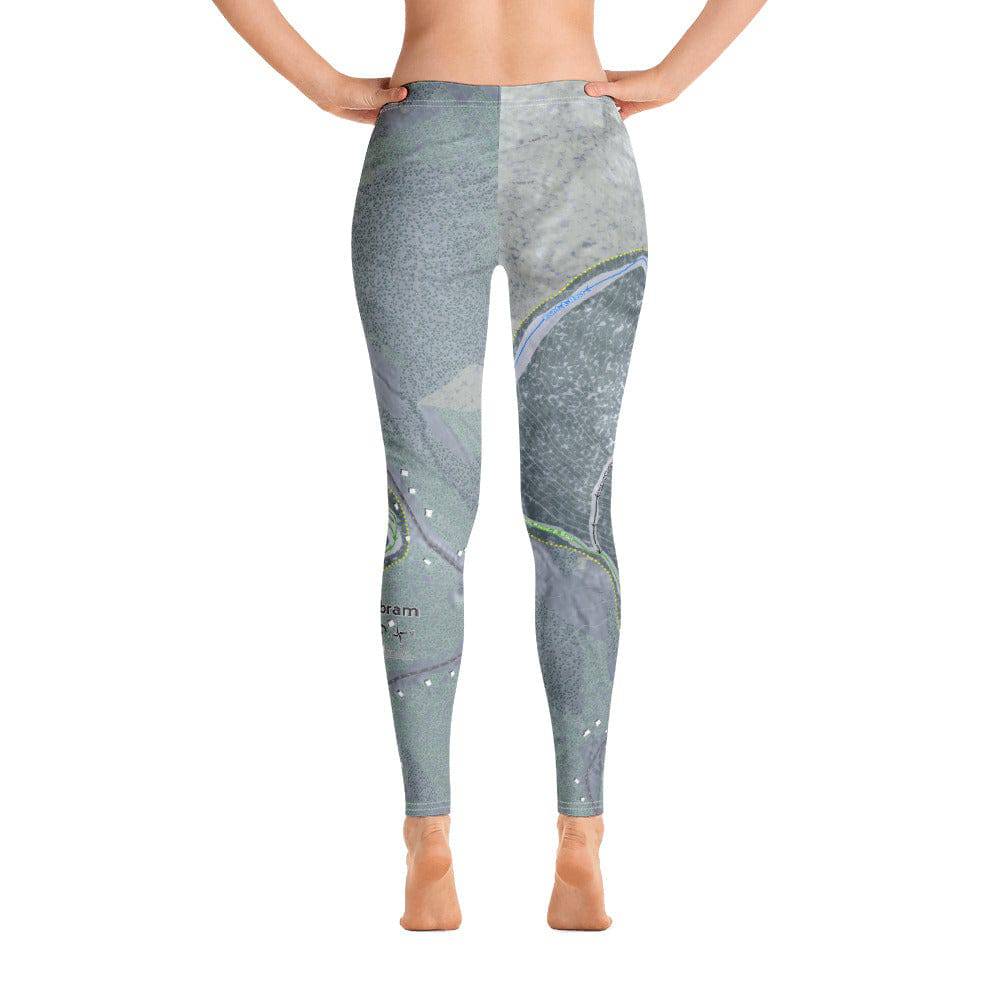 Mt Abram, Maine Ski Trail Map Women's Base Layer Bottom - Powderaddicts