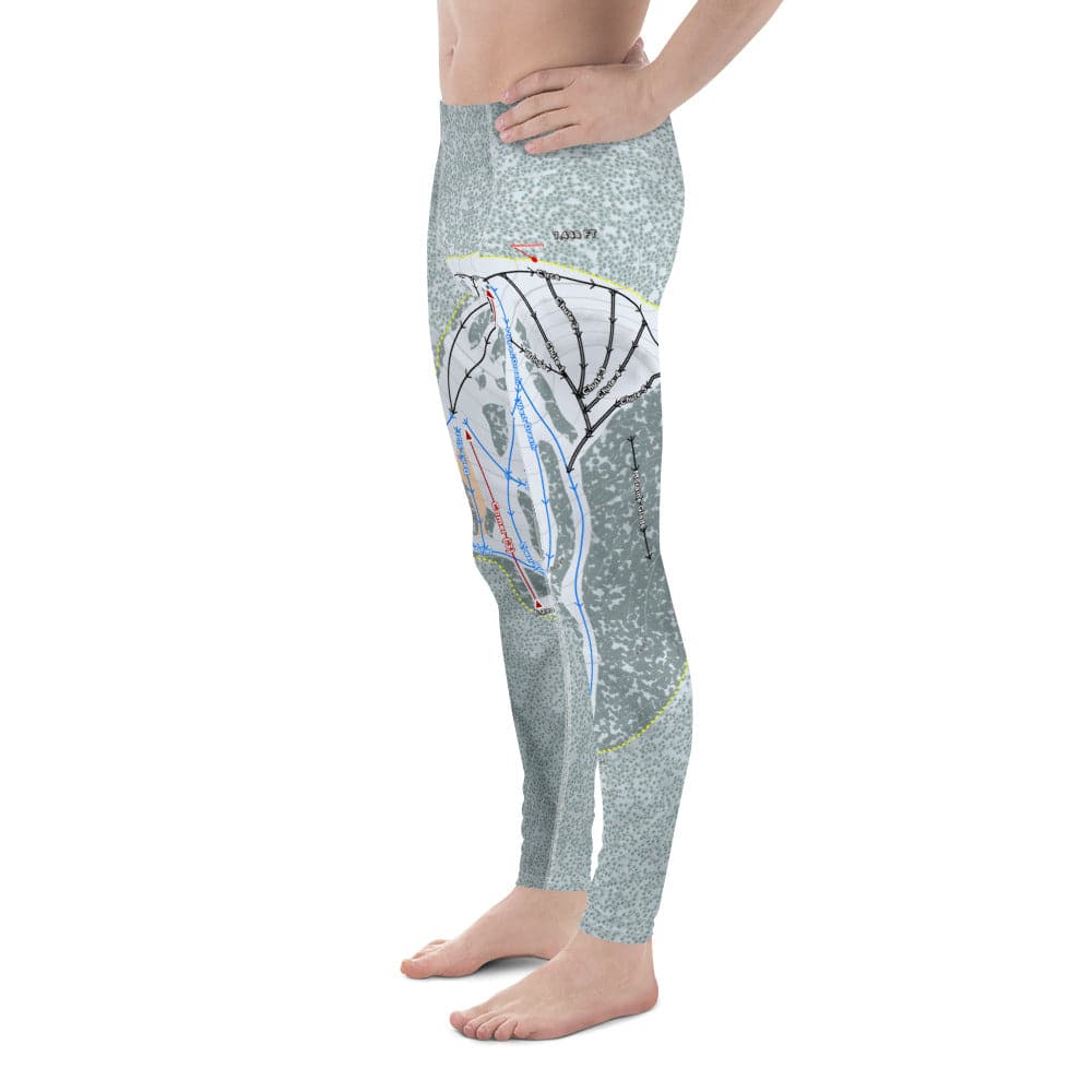 Mt Ashland, Oregon Ski Trail Map Men's Base Layer Bottom - Powderaddicts