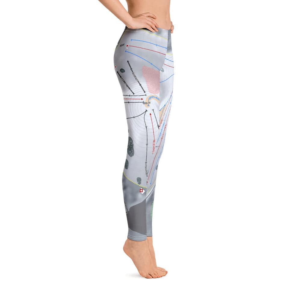 Mt Brighton, Michigan Ski Trail Map Women's Base Layer Bottom - Powderaddicts