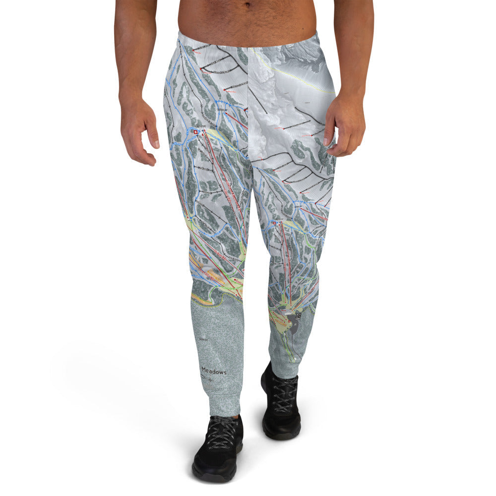 Mt Hood Meadows, Oregon Ski Trail Map Men's Mid-Layer - Powderaddicts