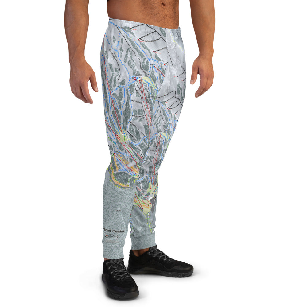 Mt Hood Meadows, Oregon Ski Trail Map Men's Mid-Layer - Powderaddicts