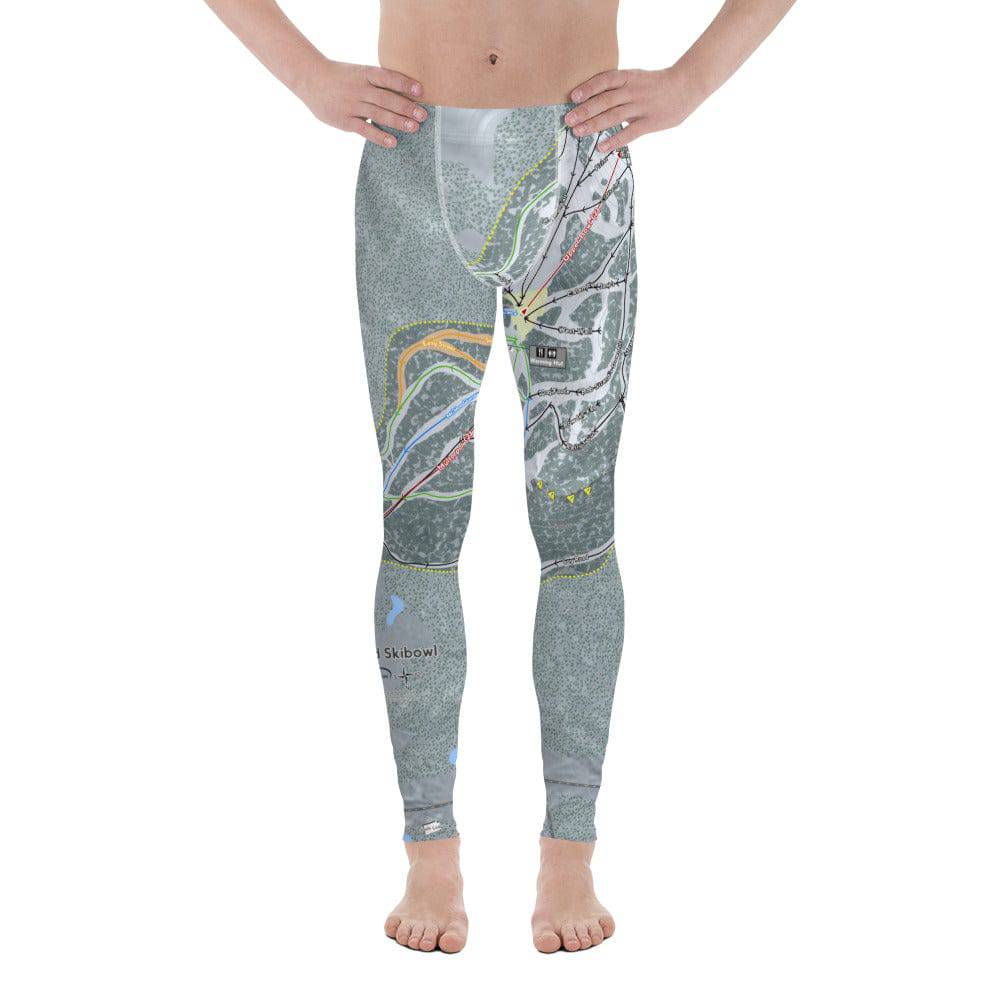 Mt Hood Ski Bowl, Oregon Ski Trail Map Men's Base Layer Bottom - Powderaddicts