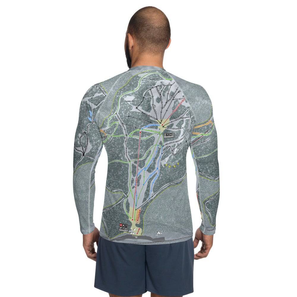 Mt Hood Skibowl, Oregon Ski Trail Map Men's Base Layer Top - Powderaddicts