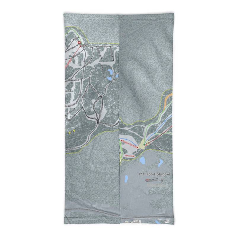 Mt. Hood Skibowl, Oregon Ski Trail Map Printed Neck Gaiter - Powderaddicts