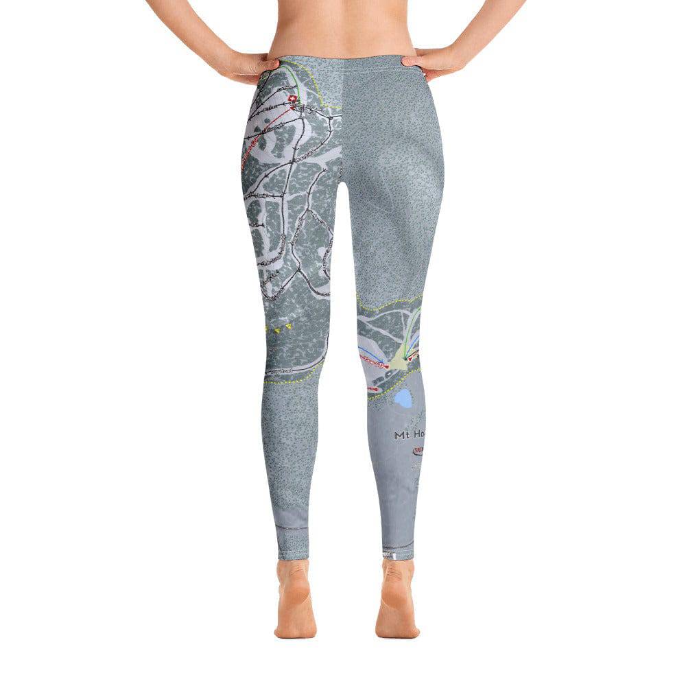 Mt Hood Skibowl, Oregon Ski Trail Map Women's Base Layer Bottom - Powderaddicts