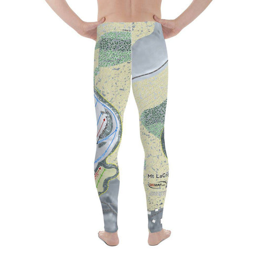 Mt LaCrosse, Wisconsin Ski Trail Map Men's Base Layer Bottom - Powderaddicts