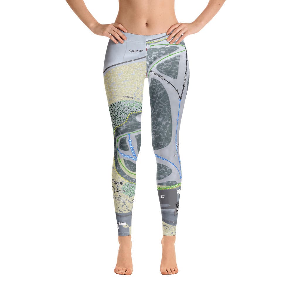 Mt LaCrosse, Wisconsin Ski Trail Map Women's Base Layer Bottom - Powderaddicts