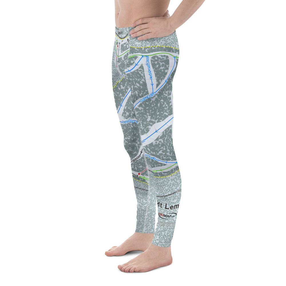 Mt Lemmon, Arizona Ski Trail Map Men's Base Layer Bottom - Powderaddicts