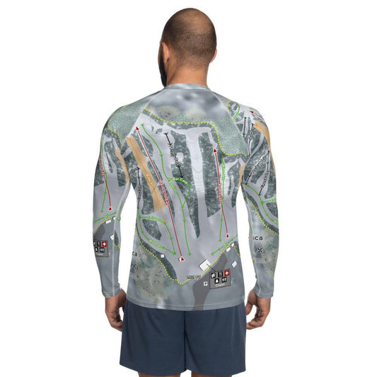 MtItasca, Minnesota Ski Trail Map Men's Base Layer Top - Powderaddicts