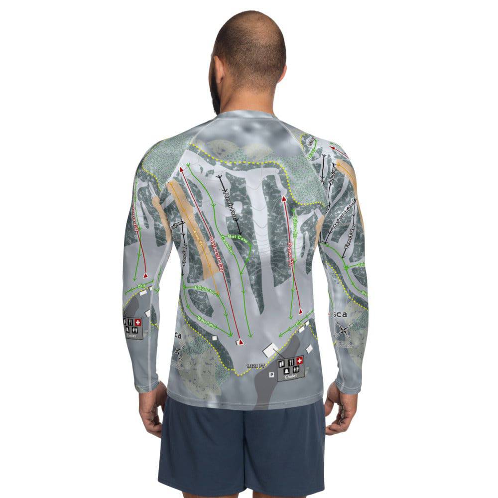 MtItasca, Minnesota Ski Trail Map Men's Base Layer Top - Powderaddicts