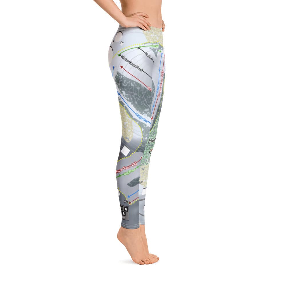 Mulligans Hollow, Michigan Ski Trail Map Women's Base Layer Bottom - Powderaddicts