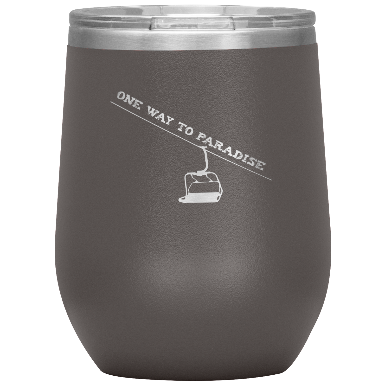 One Way To Paradise Wine 12oz Tumbler - Powderaddicts