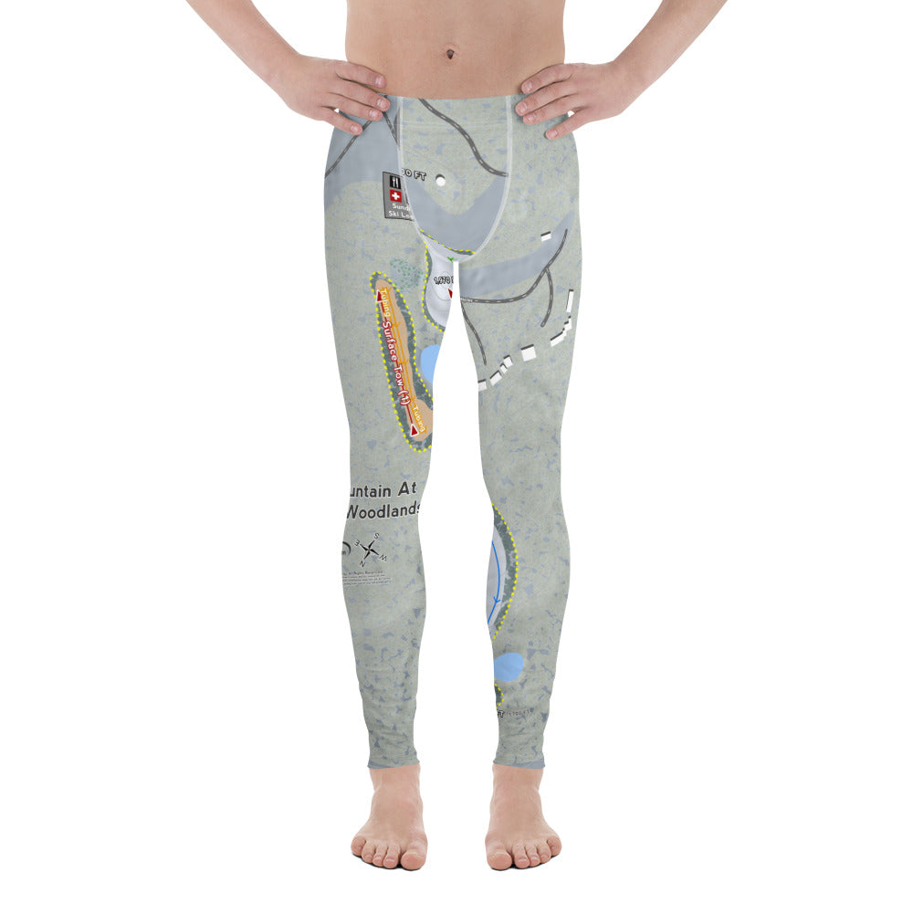 Mystic Mountain Nemacolin, Pennsylvania Ski Trail Map Men's Base Layer Bottom - Powderaddicts