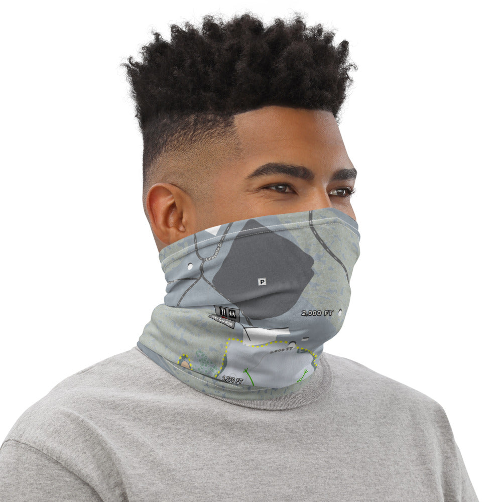 Mystic Mountain Nemacolin, Pennsylvania Ski Trail Map Printed Neck Gaiter - Powderaddicts