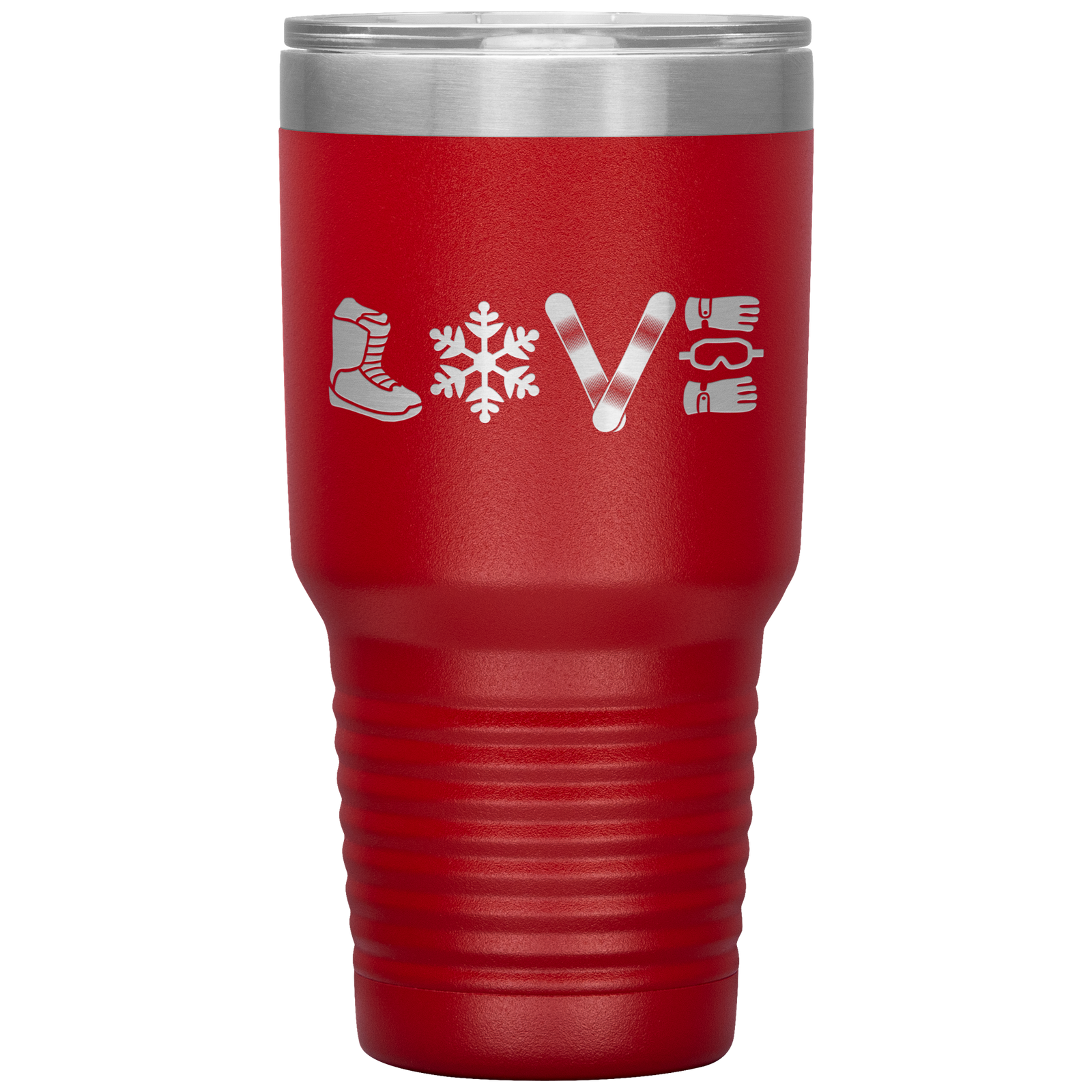 LOVE Snowboard 30oz Laser Etched Tumbler - Powderaddicts