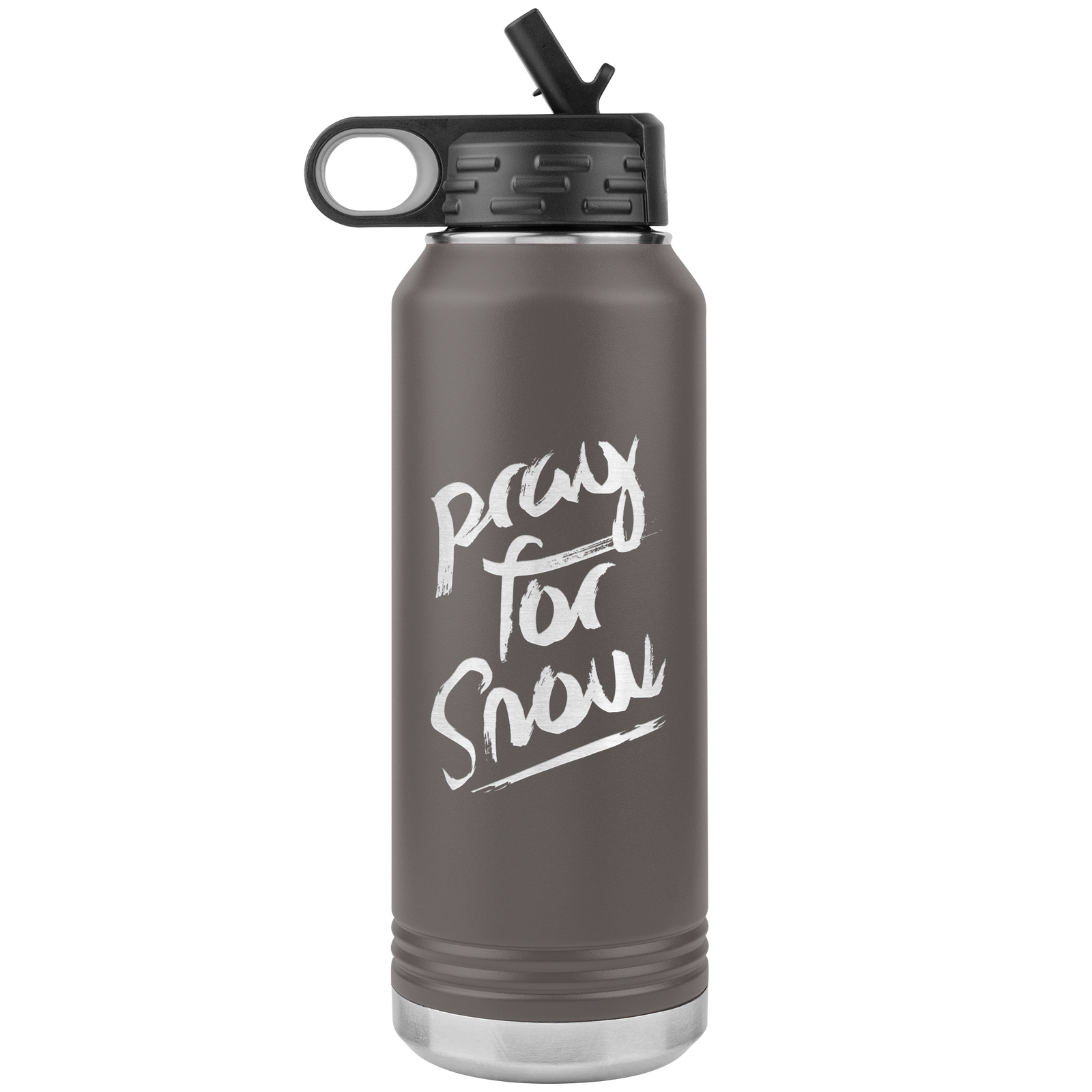 Pray For Snow Back 32oz Water Bottle Tumbler - Powderaddicts