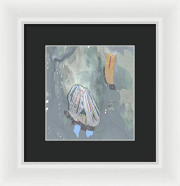 Nashoba Valley Ski Trail Map - Framed Print - Powderaddicts