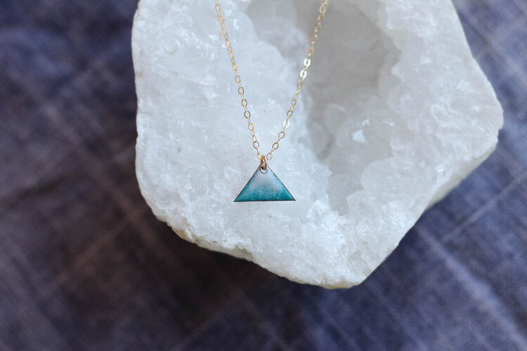 ENAMELED MOUNTAIN PEAK PENDANT NECKLACE - Powderaddicts
