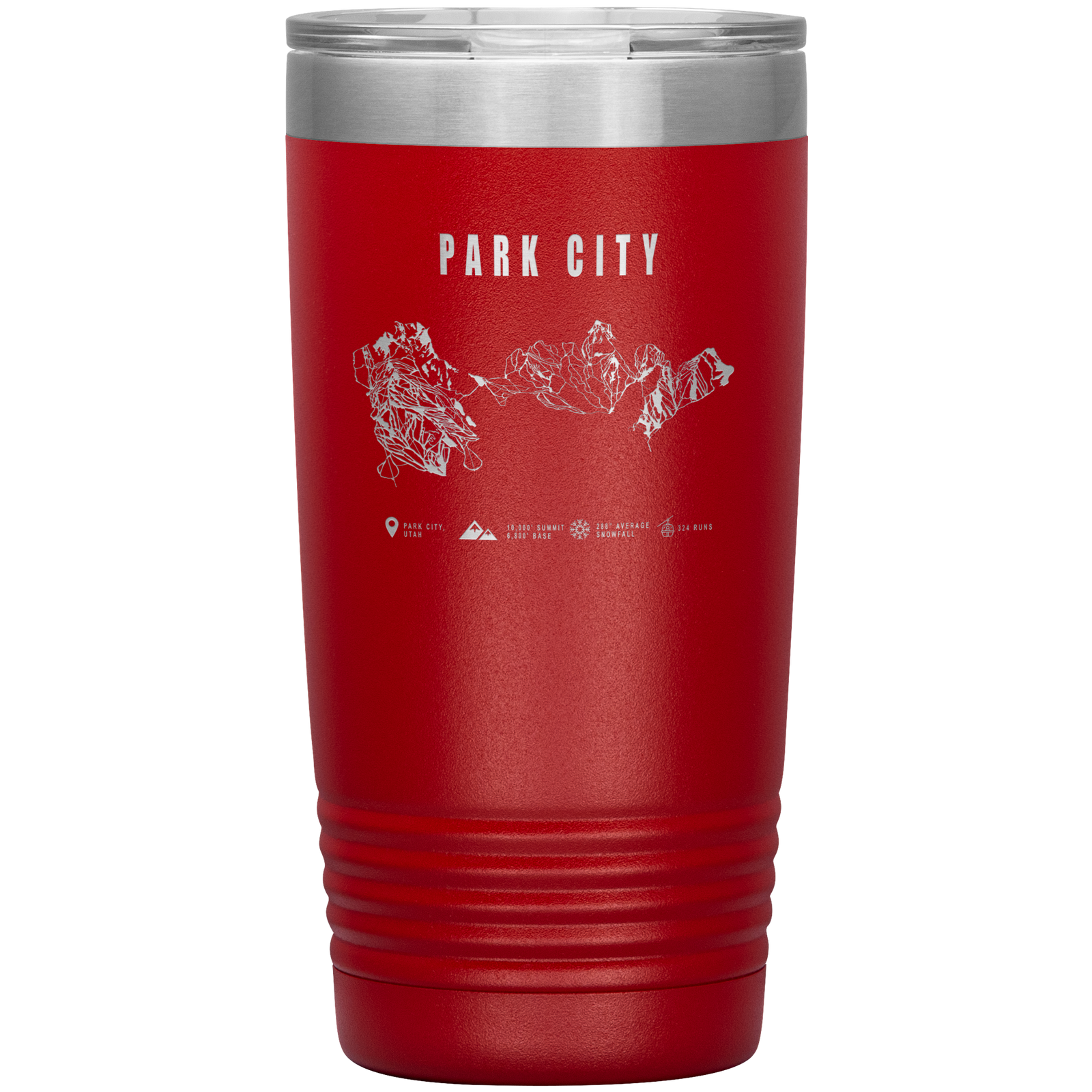 Park city,Utah Ski Trail Map 20oz Tumbler - Powderaddicts