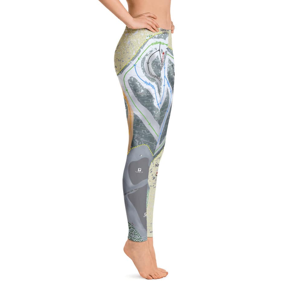 Nordic Mountain, Wisconsin Ski Trail Map Women's Base Layer Bottom - Powderaddicts