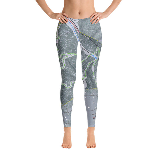 Nordic Valley, Utah Ski Trail Map Women's Base Layer Bottom - Powderaddicts