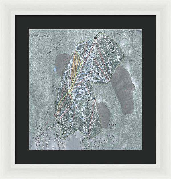 Northstar Ski Trail Map - Framed Print - Powderaddicts
