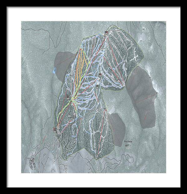 Northstar Ski Trail Map - Framed Print - Powderaddicts