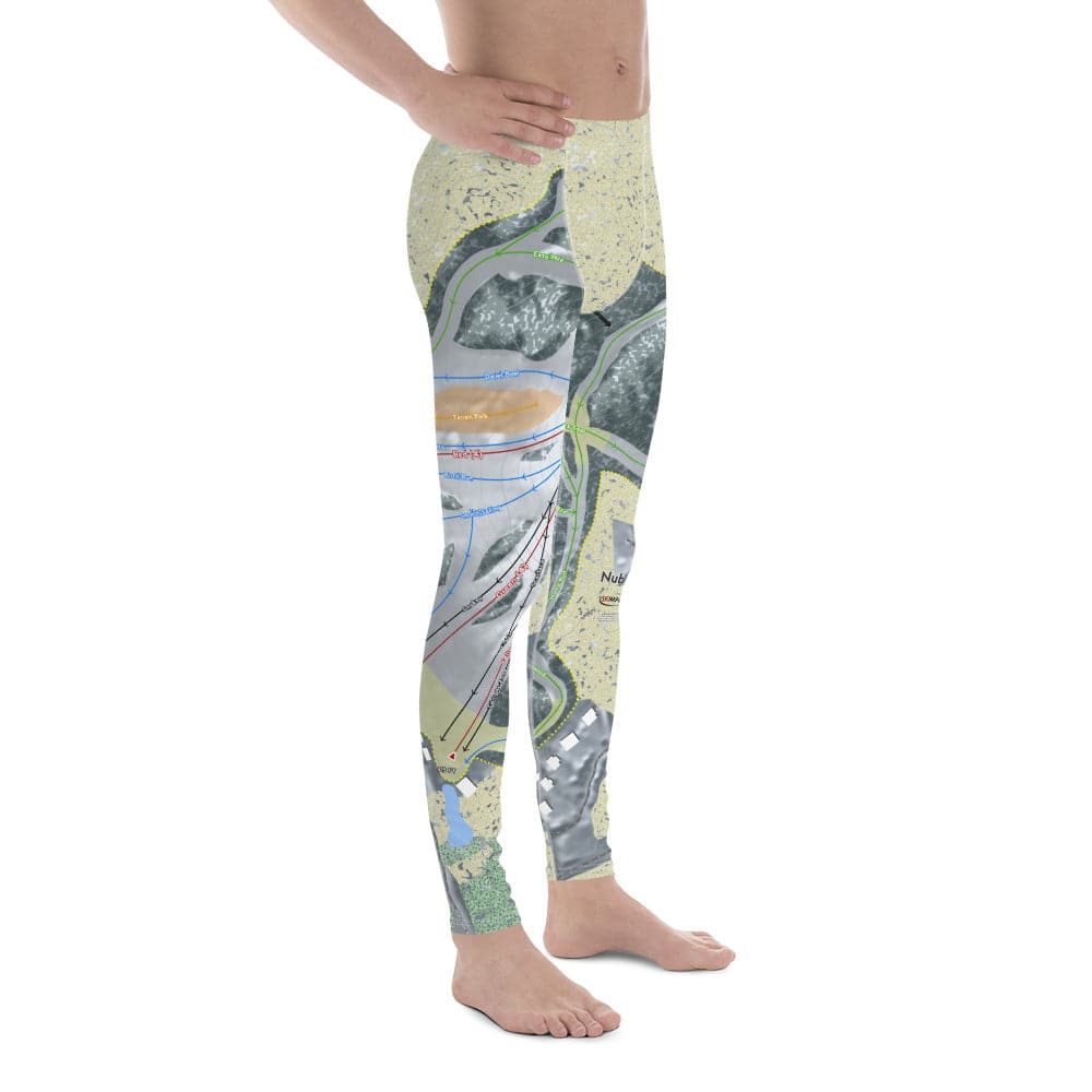 Nub's Nob, Michigan Ski Trail Map Men's Base Layer Bottom - Powderaddicts