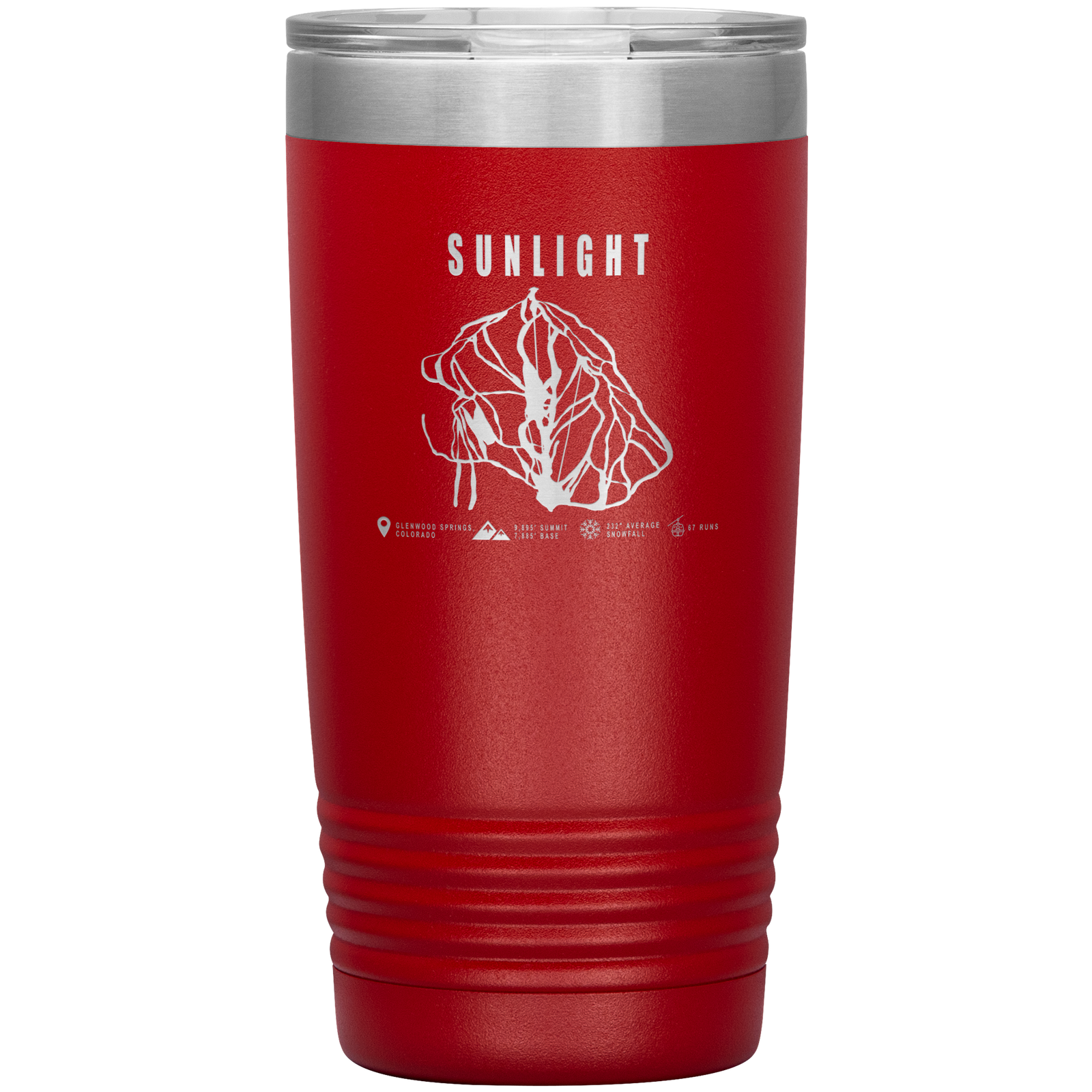 Sunlight Colorado Ski Trail Map 20oz Tumbler - Powderaddicts