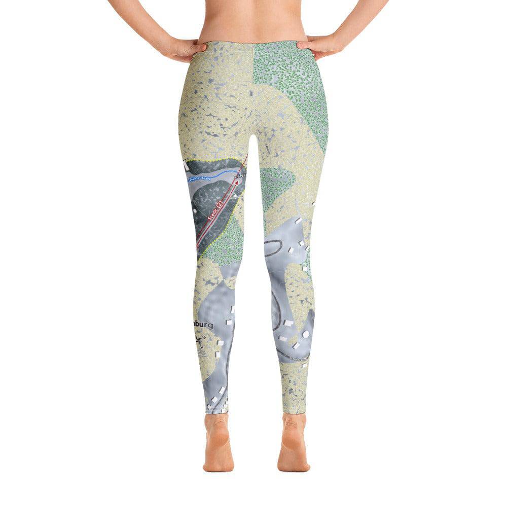 Ober Gatlinburg, Tennessee Ski Trail Map Women's Base Layer Bottom - Powderaddicts