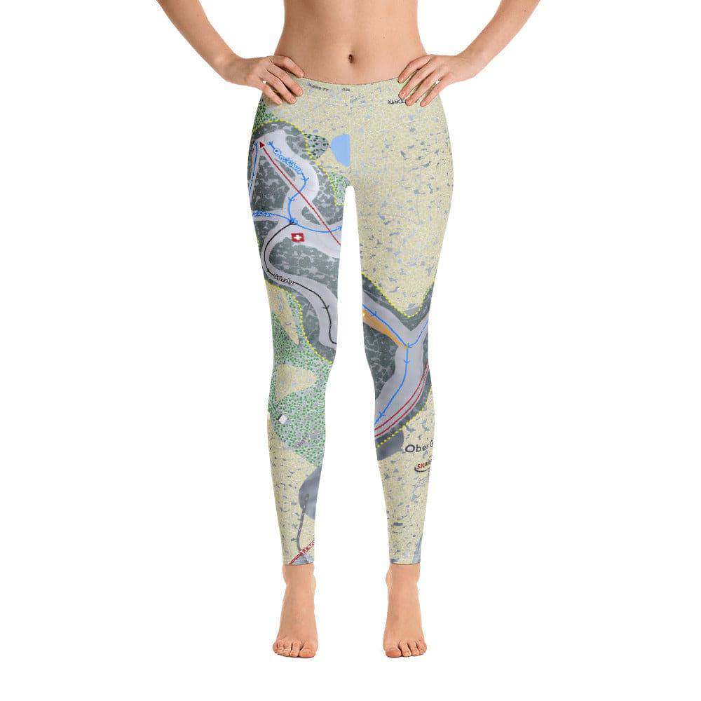 Ober Gatlinburg, Tennessee Ski Trail Map Women's Base Layer Bottom - Powderaddicts