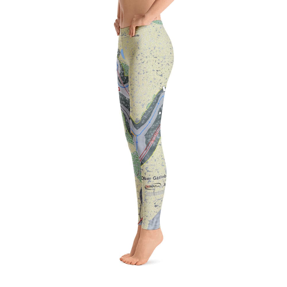 Ober Gatlinburg, Tennessee Ski Trail Map Women's Base Layer Bottom - Powderaddicts