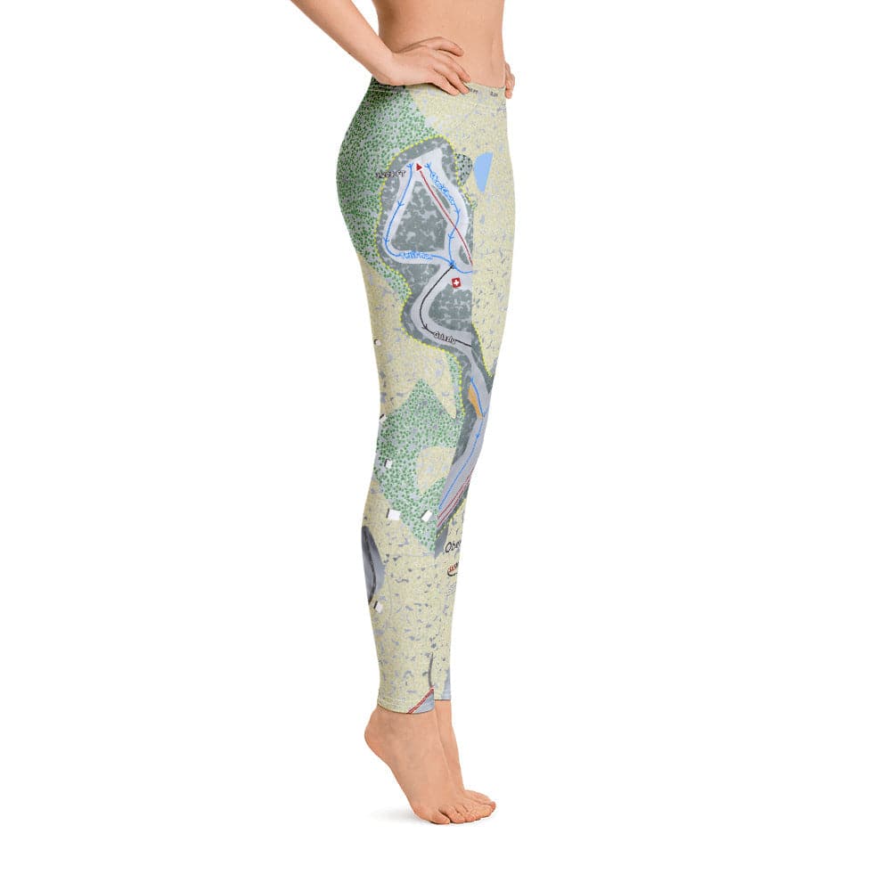 Ober Gatlinburg, Tennessee Ski Trail Map Women's Base Layer Bottom - Powderaddicts