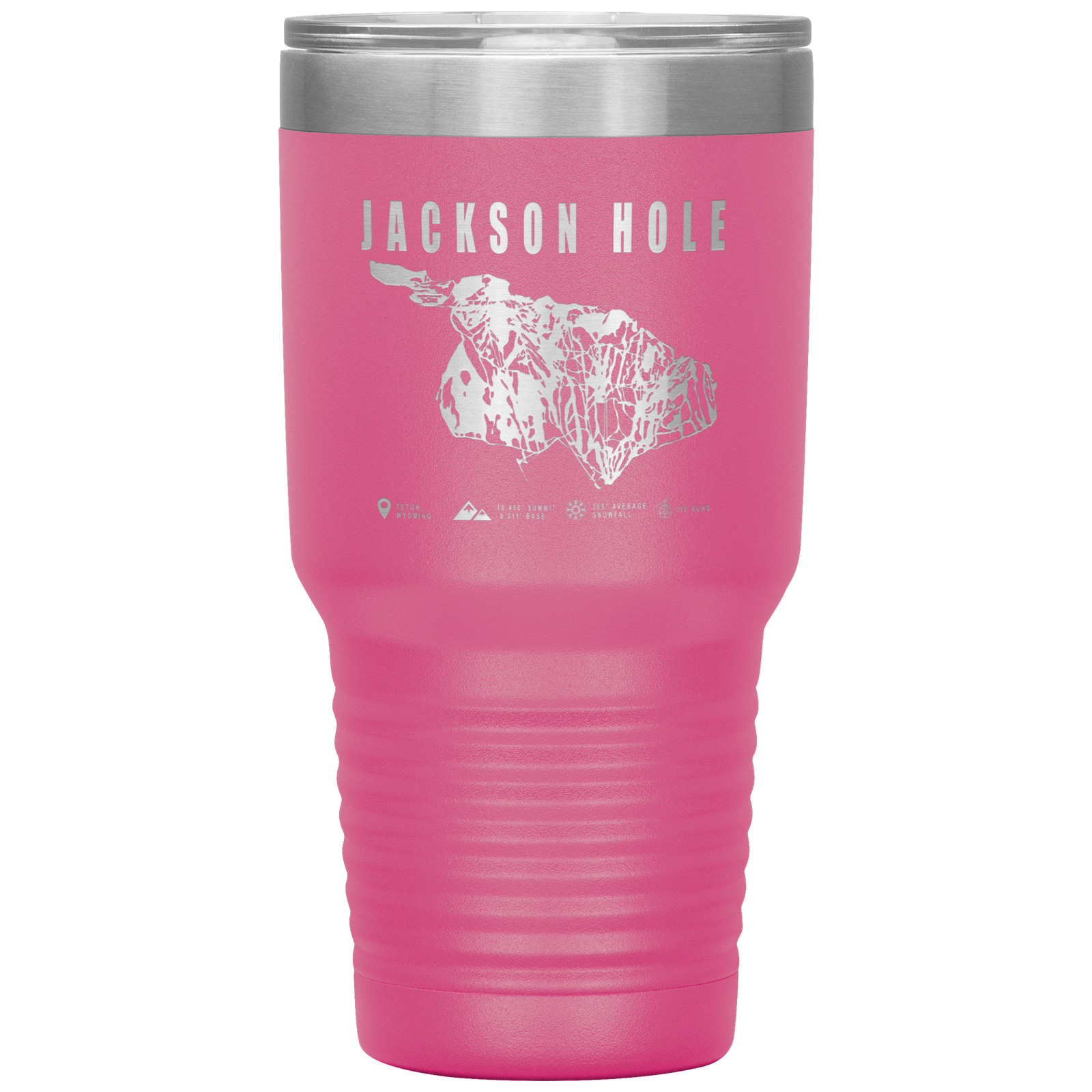 Jackson Hole Wyoming Ski Trail Map 30oz Tumbler - Powderaddicts
