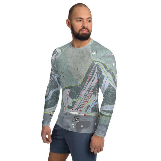 Otis Ridge ,Massachusetts Ski Trail Map Men's Base Layer Top - Powderaddicts