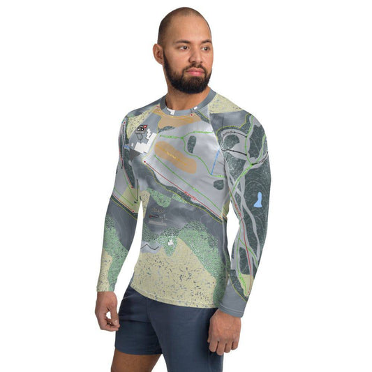 Otsego, Michigan Ski Trail Map Men's Base Layer Top - Powderaddicts