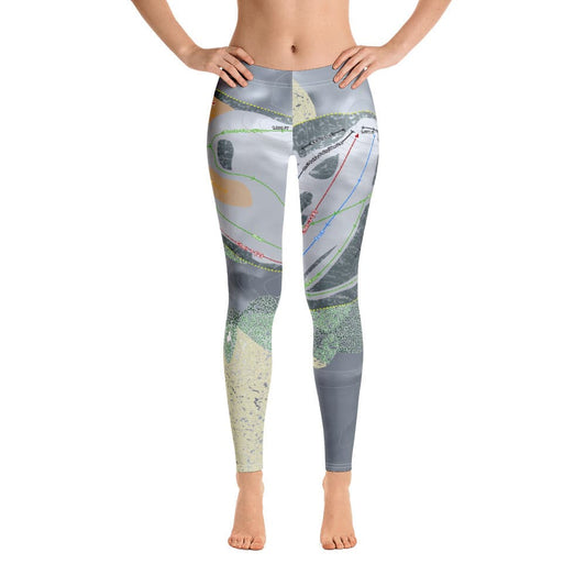 Otsego, Michigan Ski Trail Map Women's Base Layer Bottom - Powderaddicts
