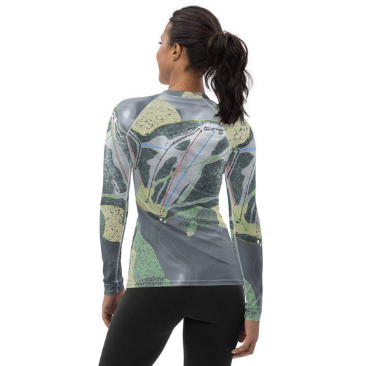 Otsego, Michigan Ski Trail Map Women's Base Layer Top - Powderaddicts