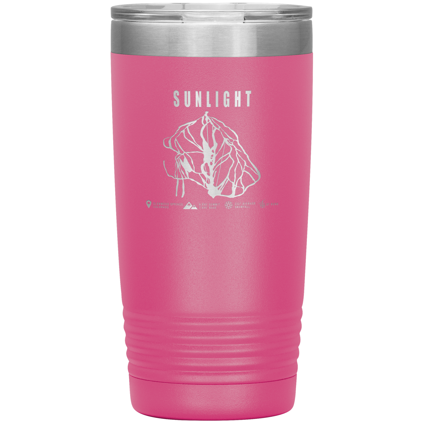 Sunlight Colorado Ski Trail Map 20oz Tumbler - Powderaddicts