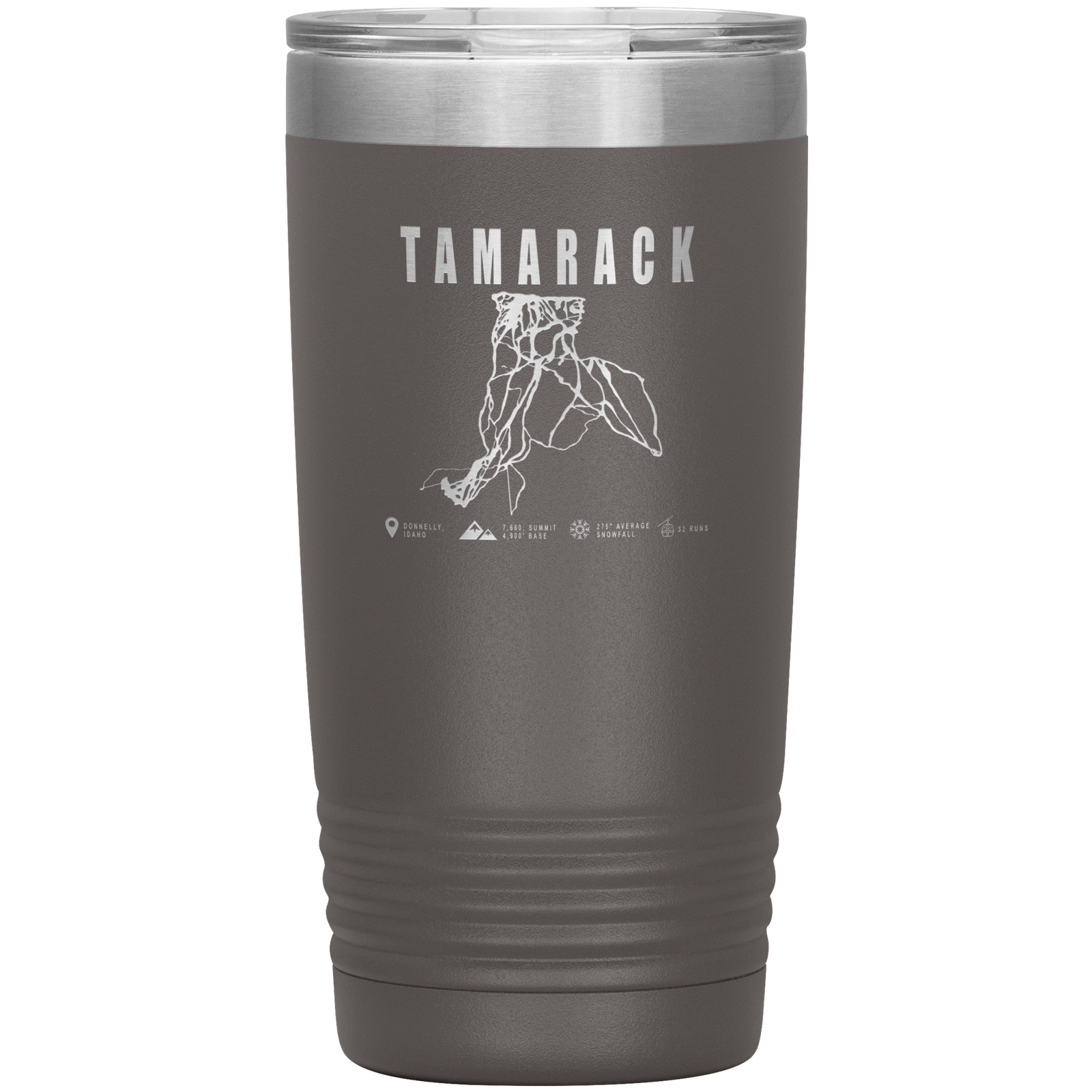 Tamarack Idaho Ski Trail Map 20oz Tumbler - Powderaddicts