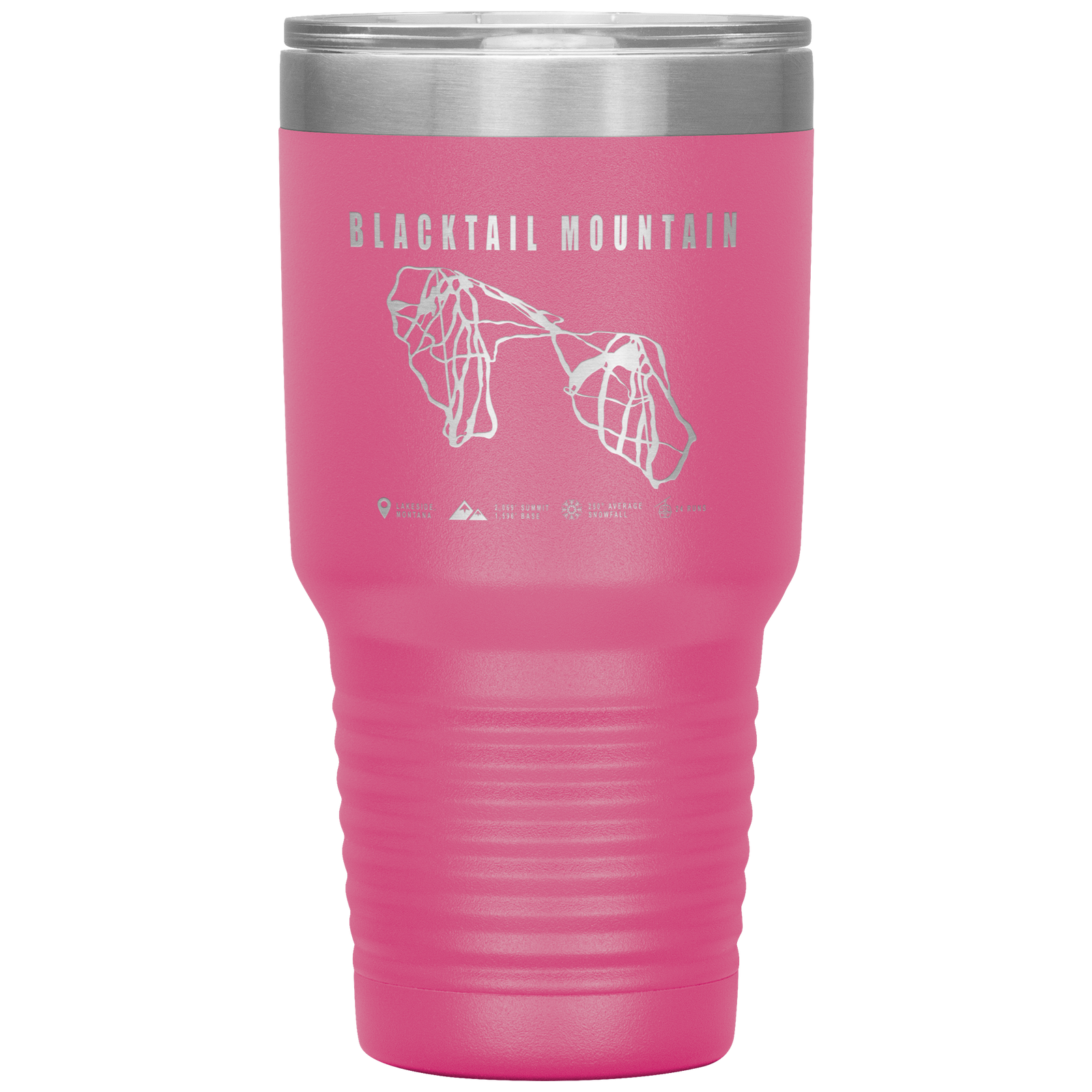 Blacktail Mountain Montana Ski Trail Map 30oz Tumbler - Powderaddicts
