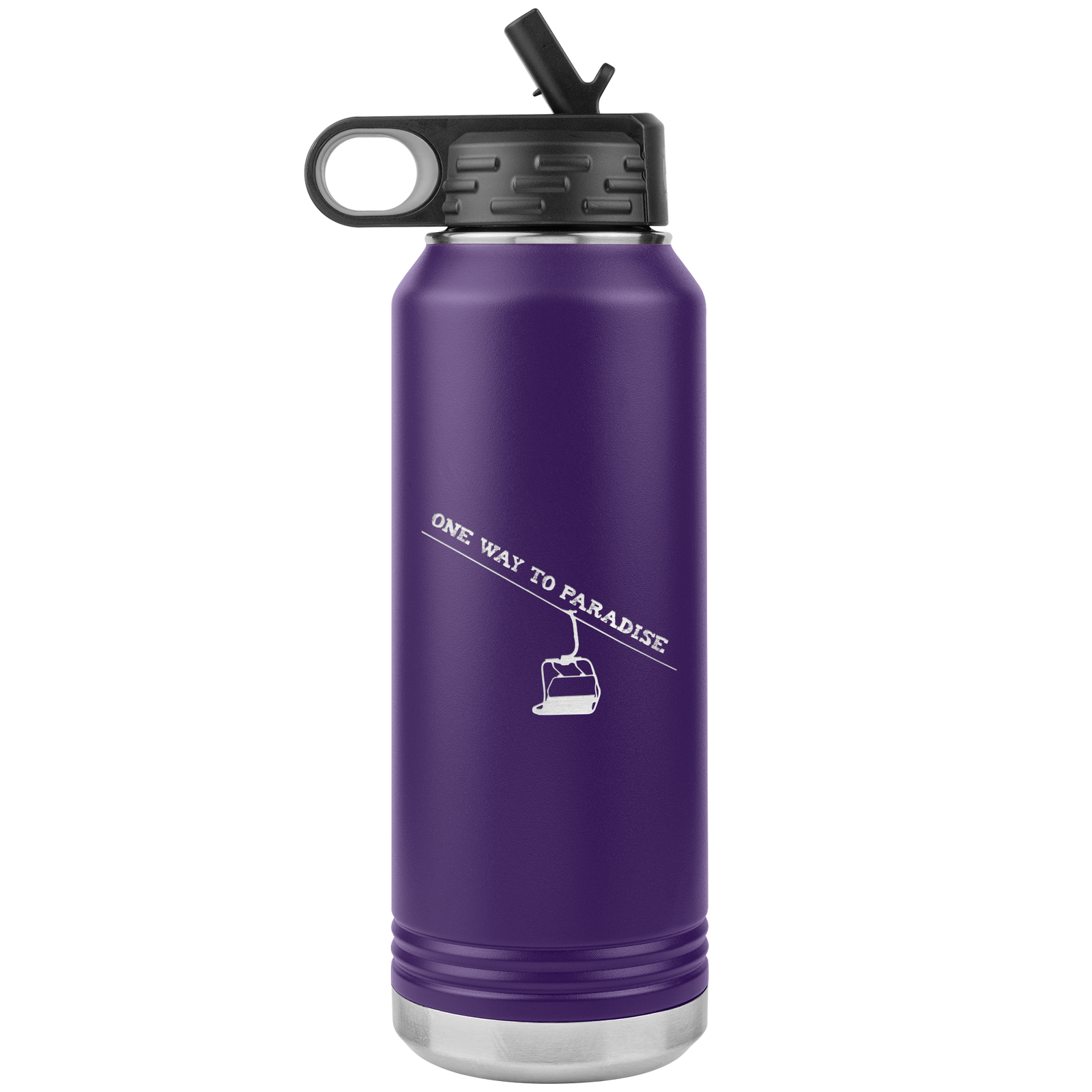 One Way To Paradise 32oz Water Bottle Tumbler - Powderaddicts