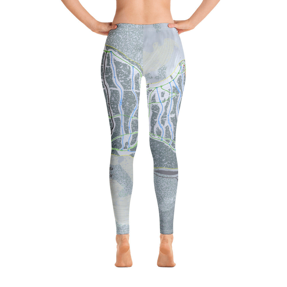Pajarito, New Mexico Ski Trail Map Women's Base Layer Bottom - Powderaddicts