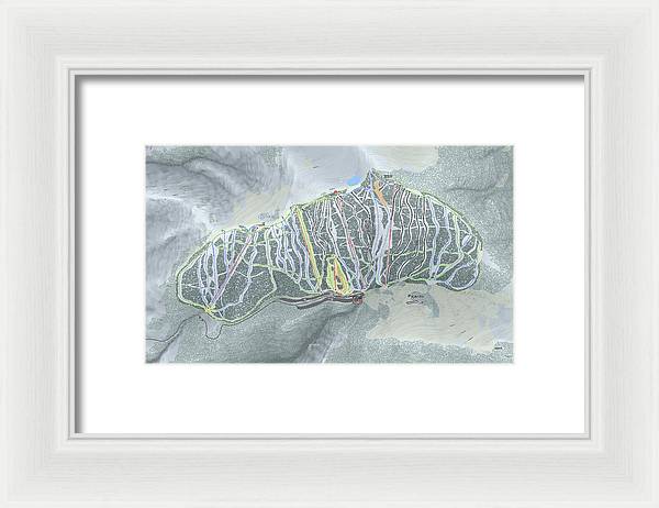 Pajarito Ski Trail Map - Framed Print - Powderaddicts