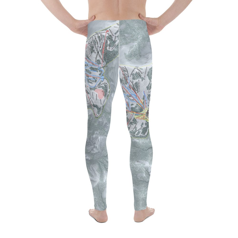 Palisades Tahoe, California Ski Trail Map Men's Base Layer Bottom - Powderaddicts