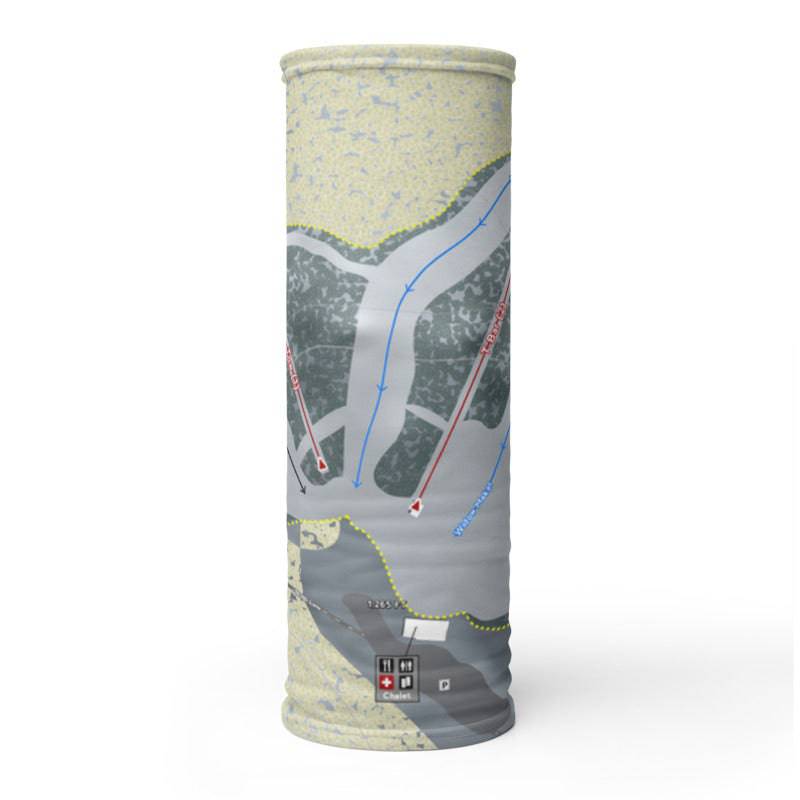 Paul Bunyan, Wisconsin Ski Trail Map Printed Neck Gaiter - Powderaddicts