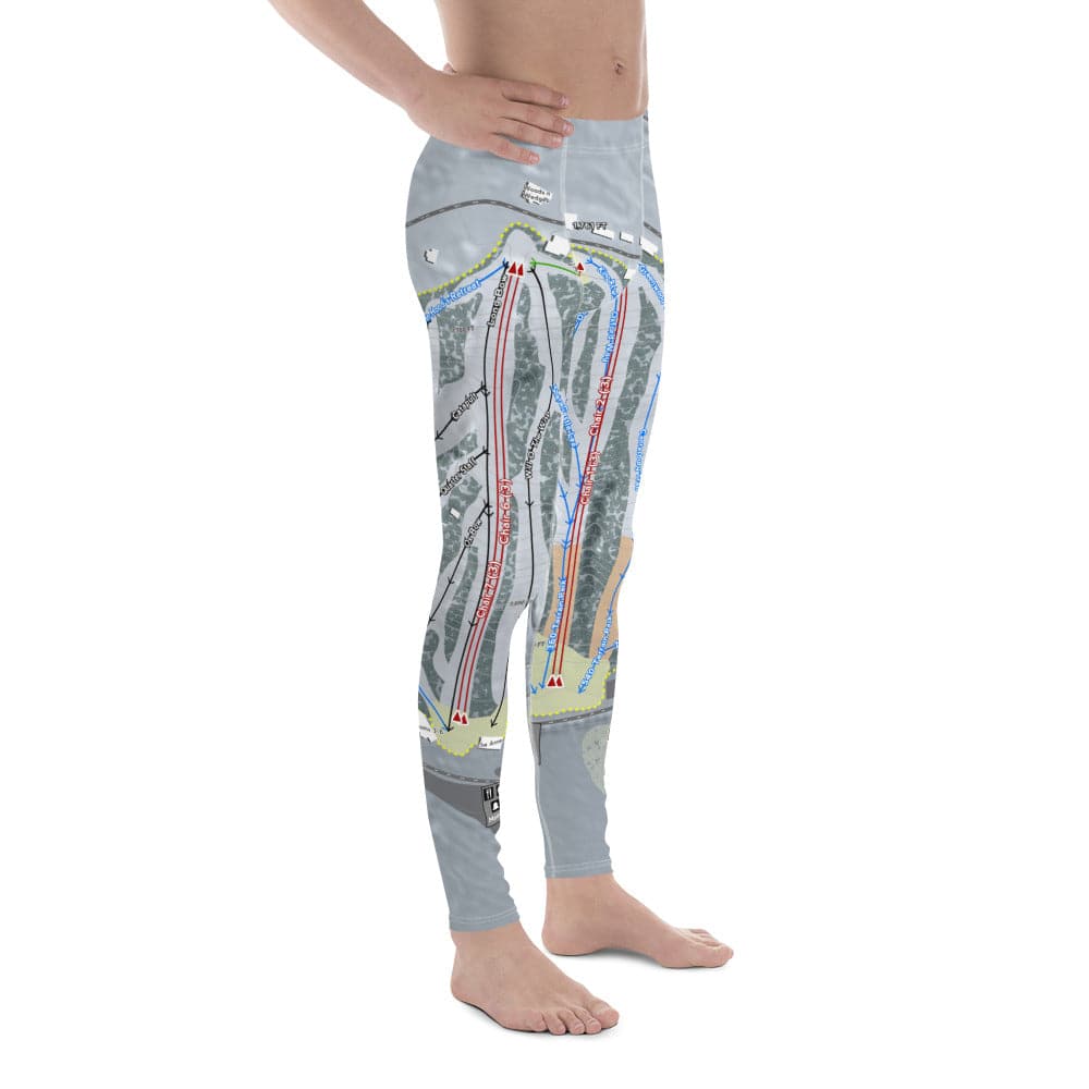 Peek'n Peak, New York Ski Trail Map Men's Base Layer Bottom - Powderaddicts