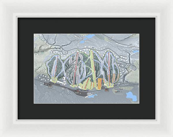 Peekn Peek Ski Trail Map - Framed Print - Powderaddicts