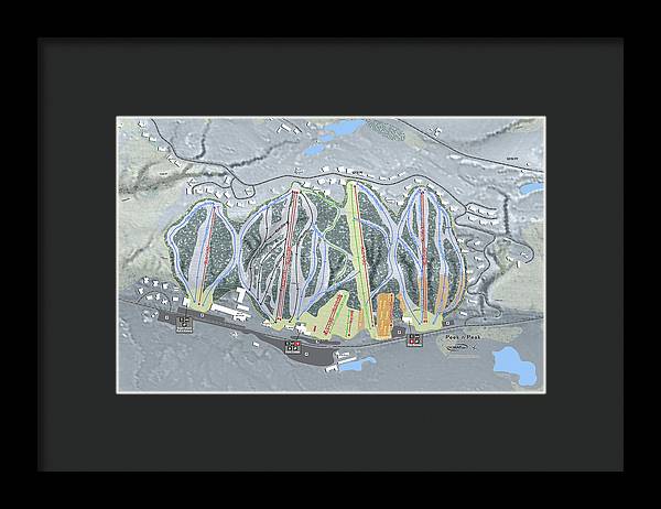 Peekn Peek Ski Trail Map - Framed Print - Powderaddicts