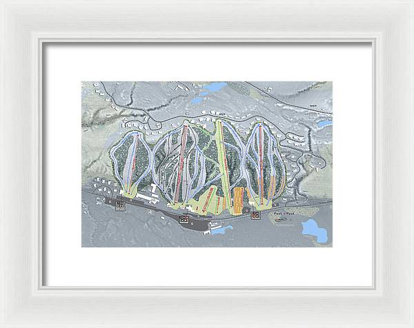 Peekn Peek Ski Trail Map - Framed Print - Powderaddicts